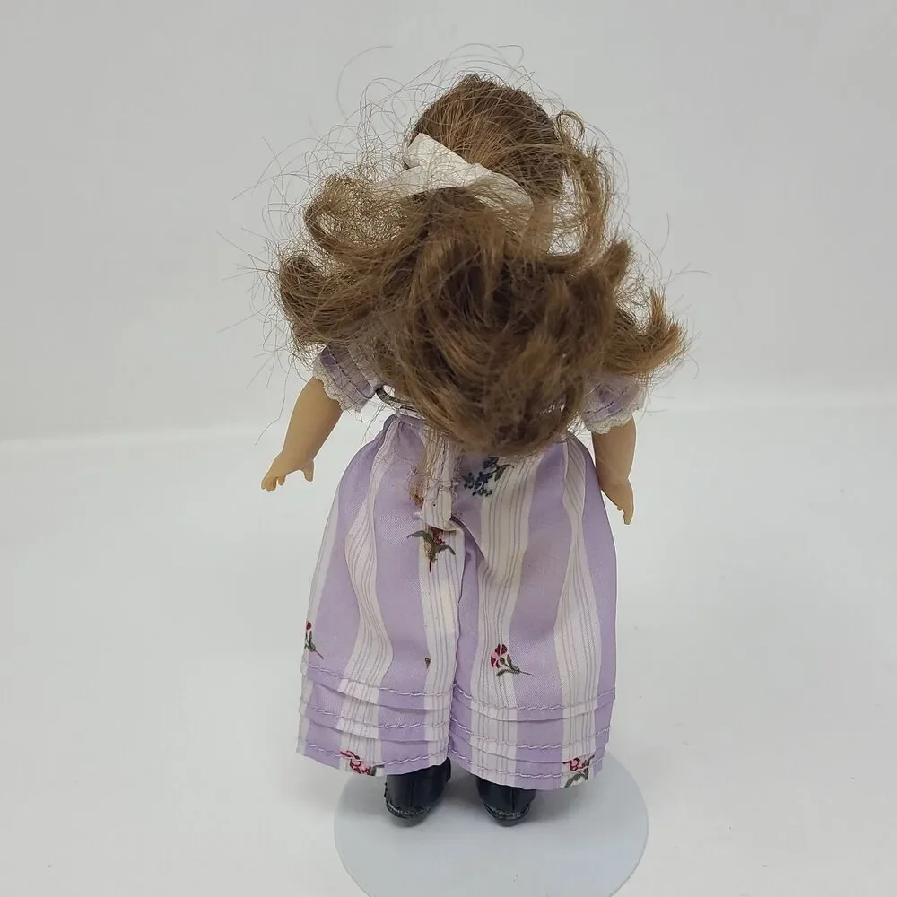 American Girl FELICITY Classic MINI 6” Doll  Painted Eyes Purple Dress Complete